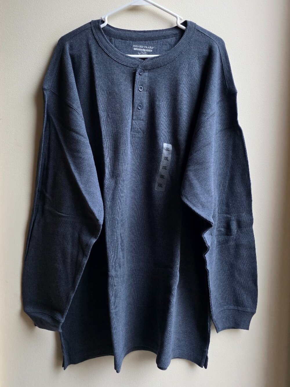 NWT Rugged Trails Outdoor Button Down Henley Jersey Big & Tall Size XXL